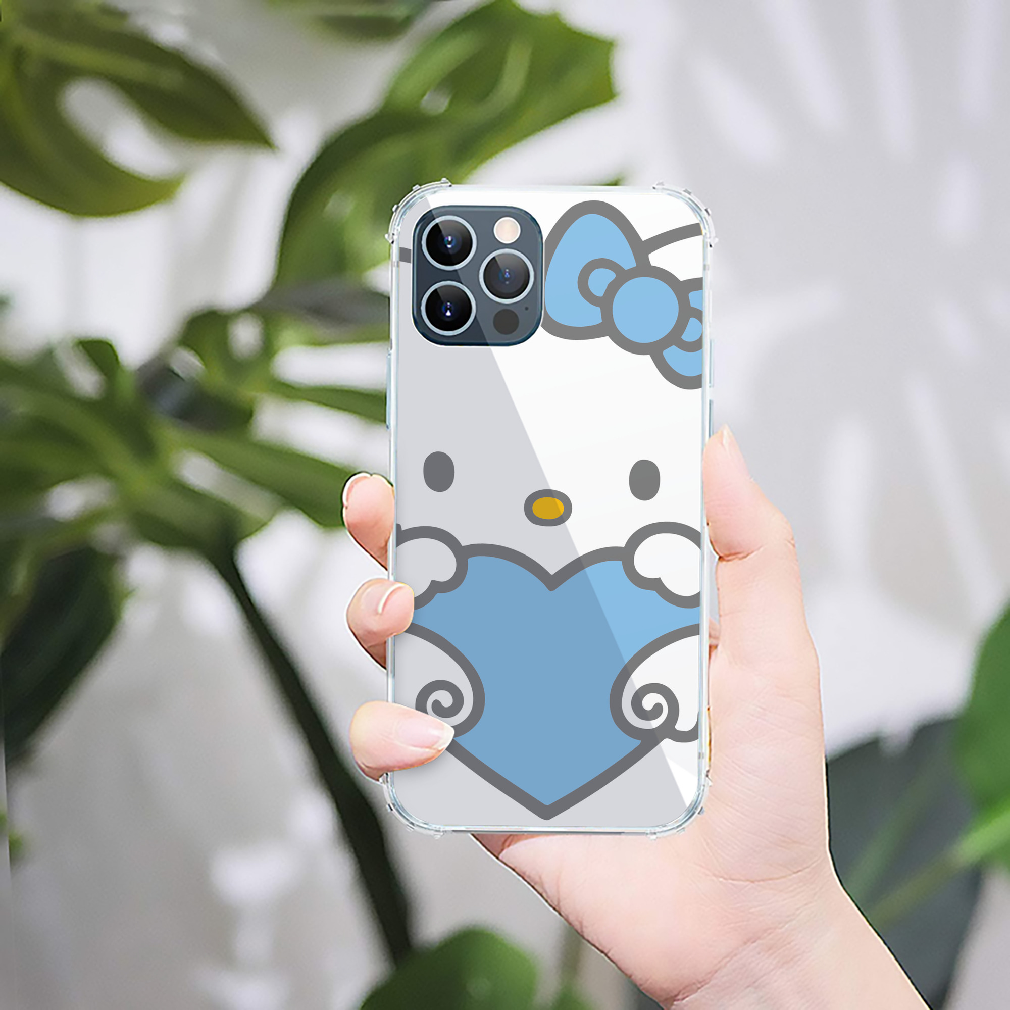 （画像用） Hello Kitty ハローキティ 【iPhone 12シリーズ対応】透明スマホケース（クリアソフトケース）